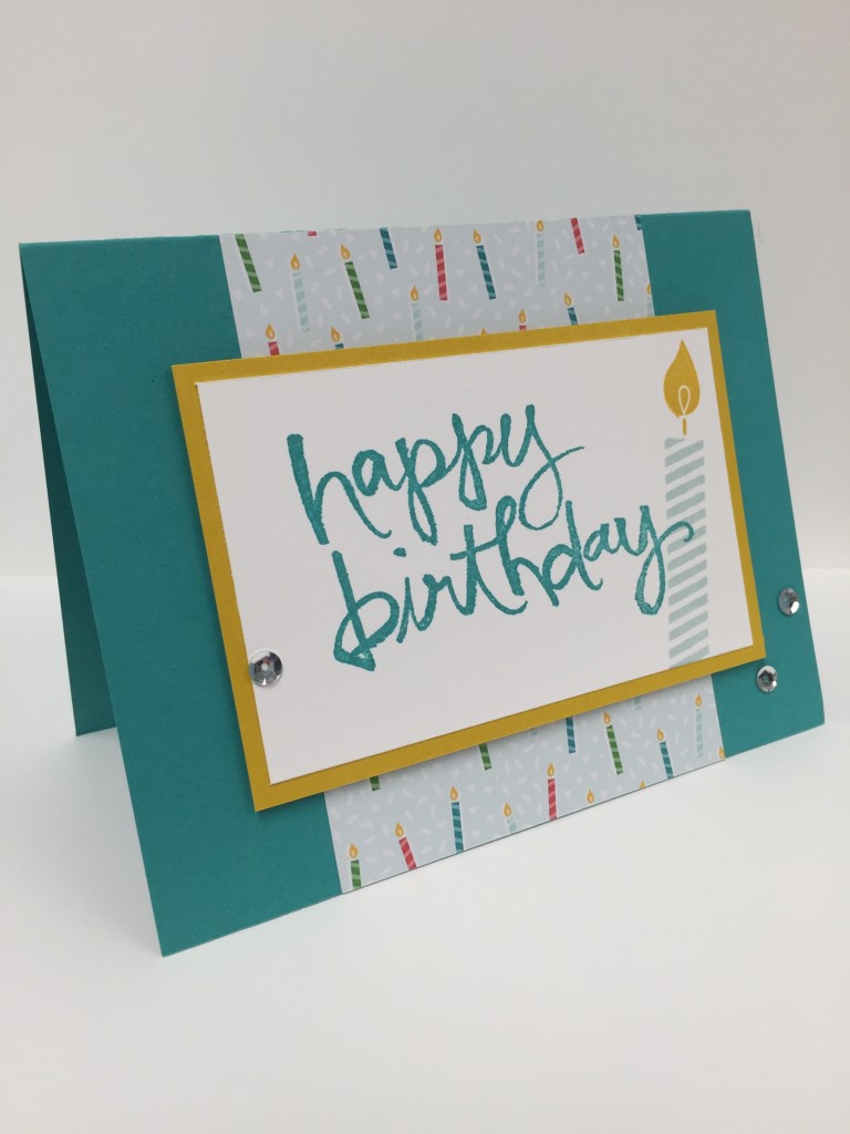 Stamp with Dara: Watercolor Words Birthday Card